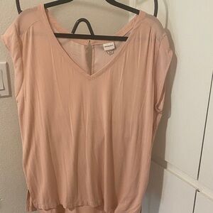 Merona V-Neck Cap Sleeve Top — Light Peach